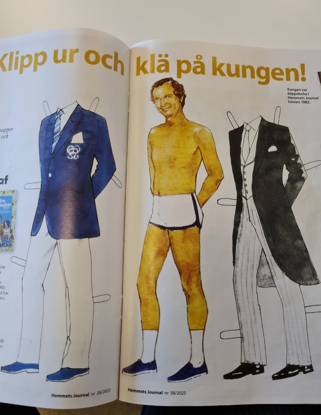 Hur gör kungen när han ska köpa nya kläder besöker han butikerna eller kommer försäljaren till slottet?