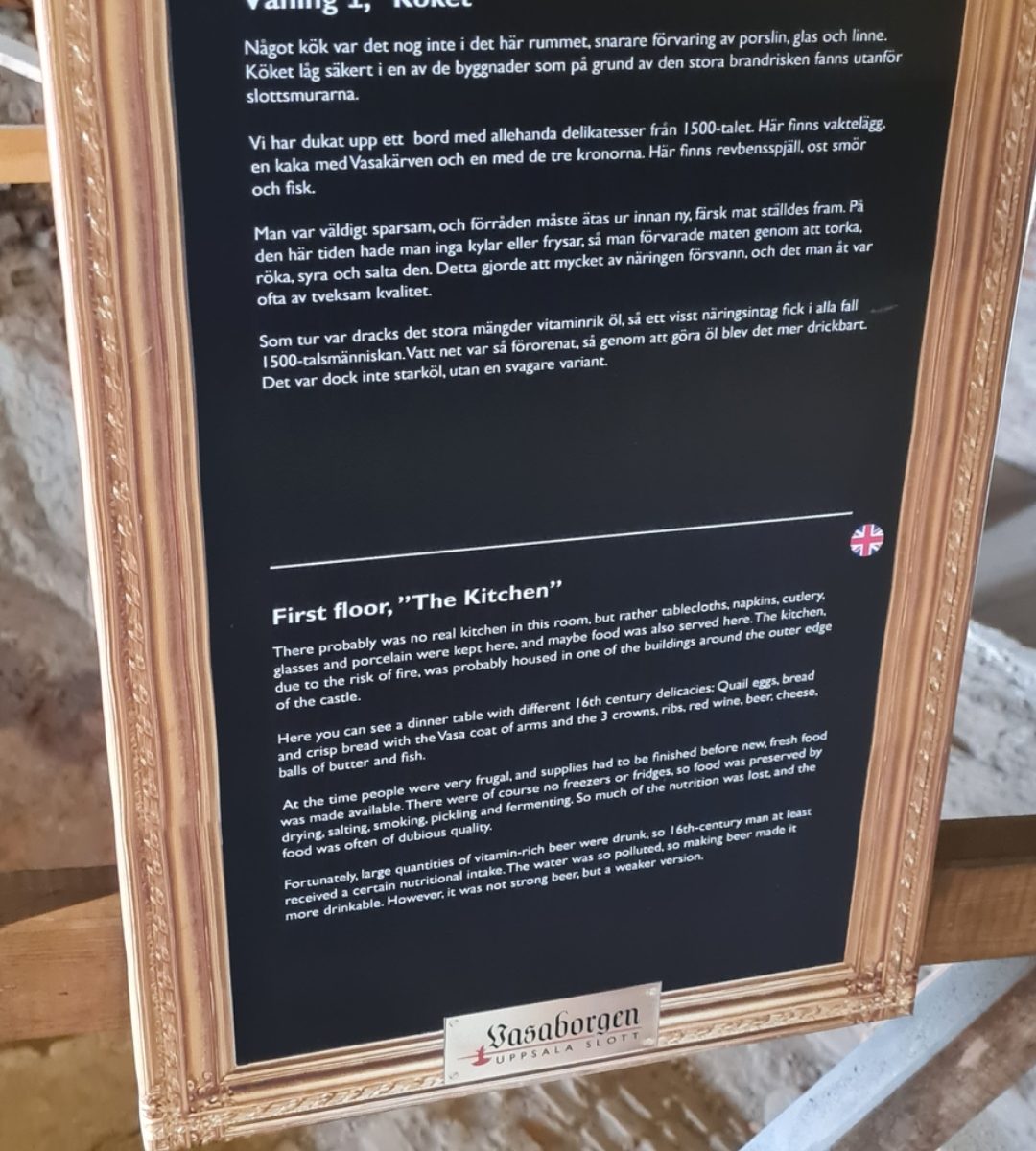 Gustav Vasas kök Uppsala slott